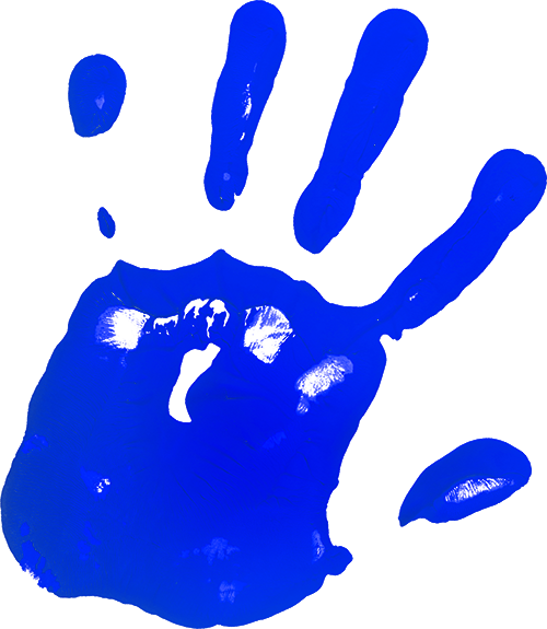 Blue Handprint