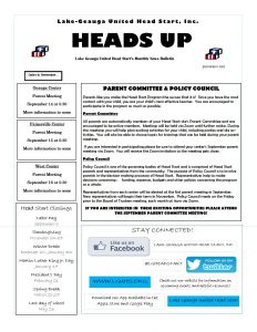Lake-Geauga United Head Start Monthly Bulletin